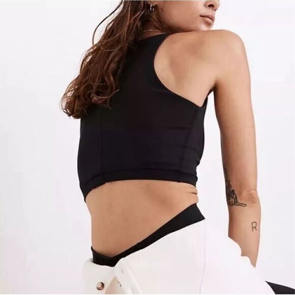 Madewell MWL Form Racerback Crop Top neutral tan beige xs - Picture 6 of 12